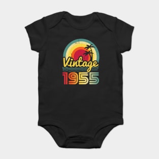 Vintage 1955 Made in 1955 68th birthday 68 years old Gift Baby Bodysuit